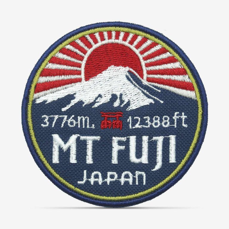 Patch Bordado Monte Fuji, Japão, com termocolante 8,5x8,5cm da PATCH GANG