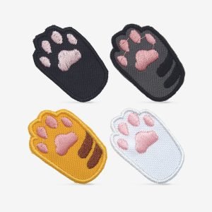 Patch Bordado patinhas de gato Kit com 4 unidades, com termocolante 3,2x5cm cada da PATCH GANG