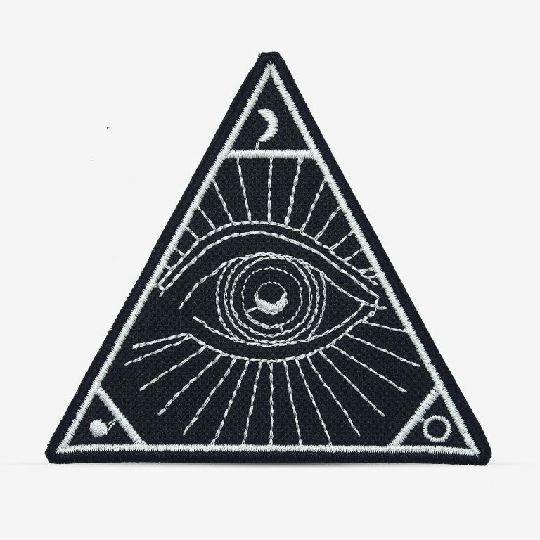 Patch Bordado Olho da Providência, Olho illuminati, com termocolante 8,9x8,4cm da PATCH GANG