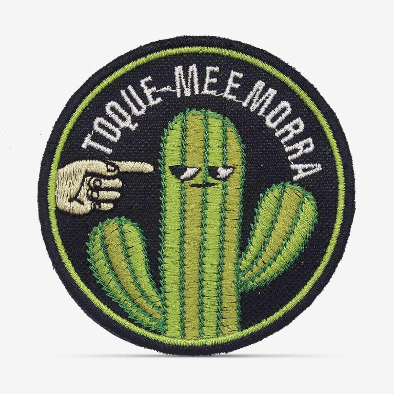 Patch Bordado Cactus "toque-me e morra", modinha, com termocolante 8,5x8,5cm da PATCH GANG