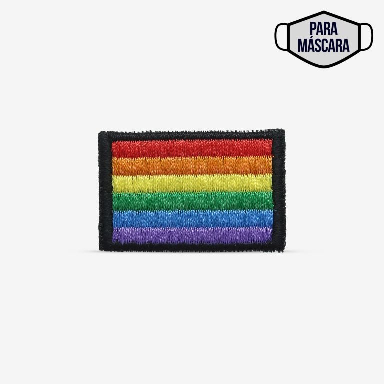 Patch Bordado pequeno, bandeira LGBT, Orgulho LGBT, com termocolante 3,5x2,4cm da PATCH GANG