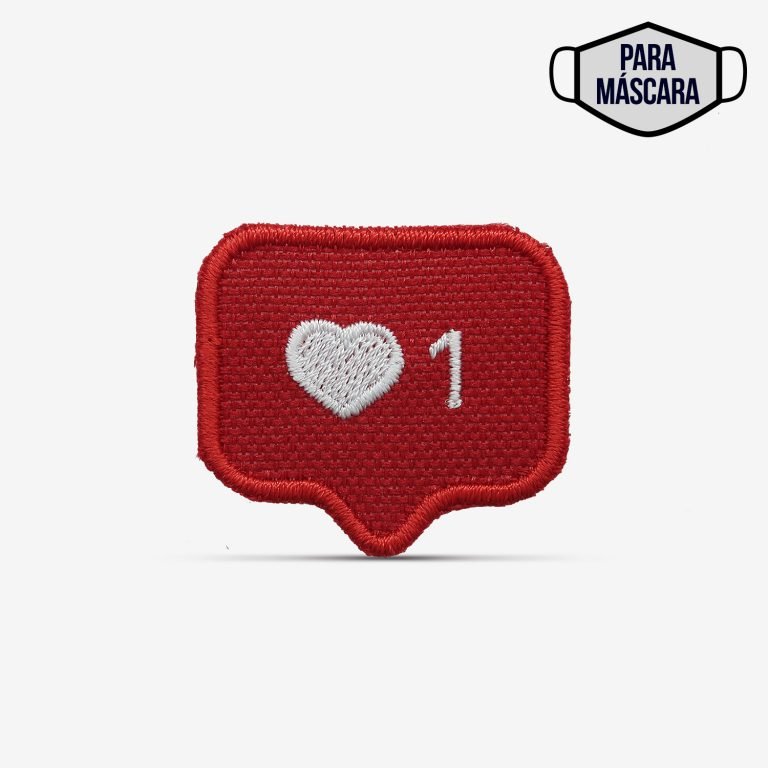 Patch Bordado Pequeno Coração do instagram, modinha, com termocolante 3,5x3,1cm da PATCH GANG